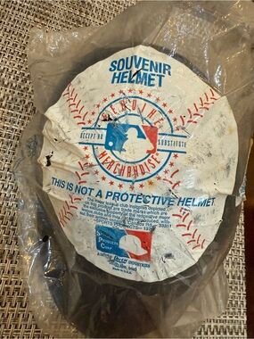 Souvenir Baseball Helmet Cap - White and Black
